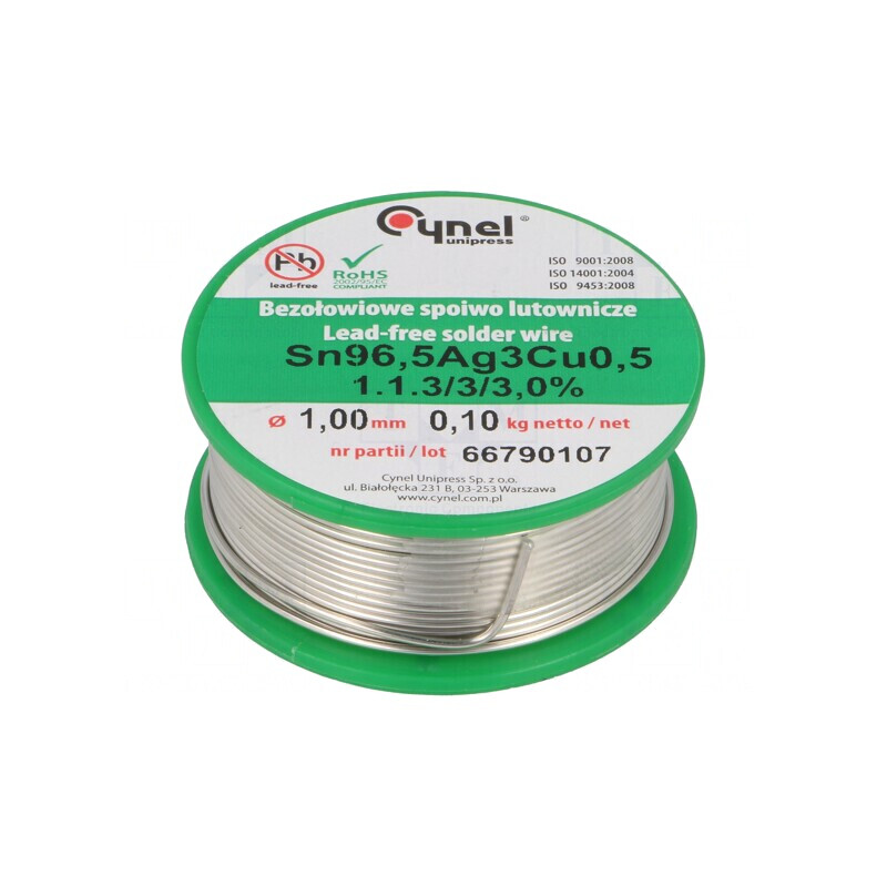 Sârmă de lipit fără plumb 1mm 100g bobină | Electronic-mag.ro | Componente Electronice