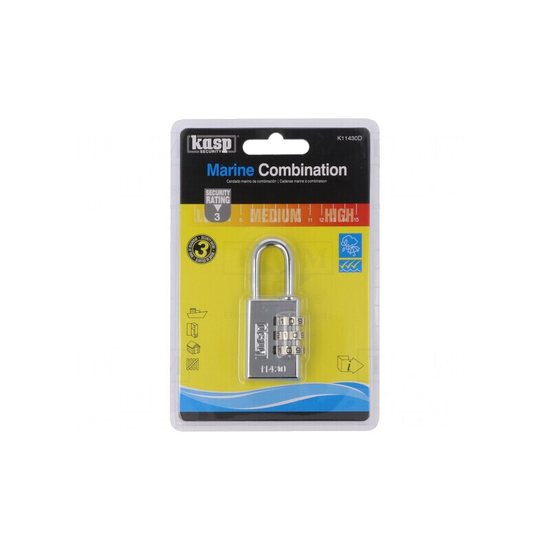 Lacăt Oțel Inoxidabil Cifru 3 Cifre 30mm | Electronic-mag.ro | Componente Electronice