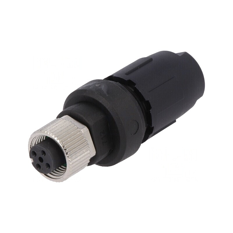 Mufă M12 4-PIN mamă pe cablu IDC | Electronic-mag.ro | Componente Electronice