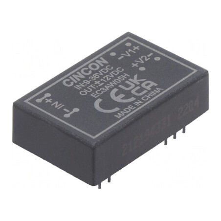 Convertor DC/DC 3W 9-36V la 12V/-12V DIP24 | Electronic-mag.ro | Componente Electronice
