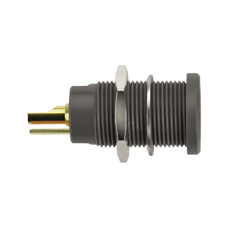 Soclu Banană 4mm Negru Aurit 10A | Electronic-mag.ro | Componente Electronice
