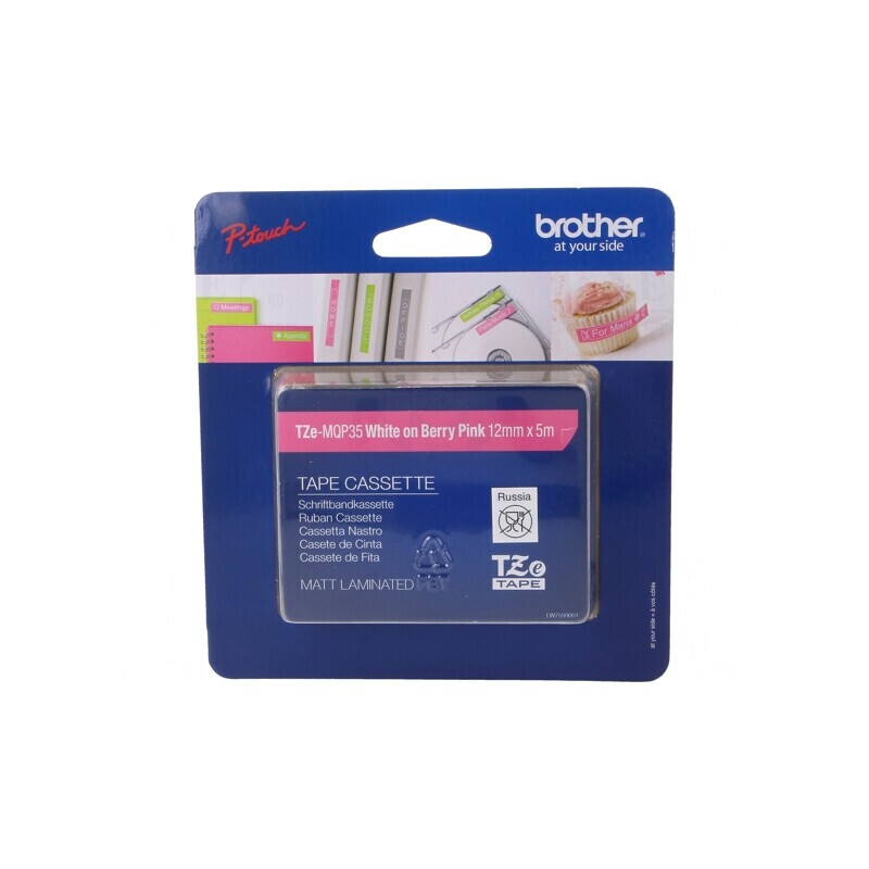 Bandă adezivă roz 12mm x 5m cu text alb laminat | Electronic-mag.ro | Componente Electronice