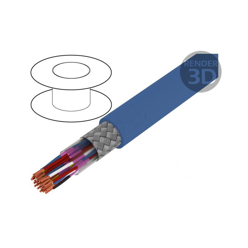 Cablu PVC albastru deschis 16x2x0,5mm2 1kV/2kV | Electronic-mag.ro | Componente Electronice