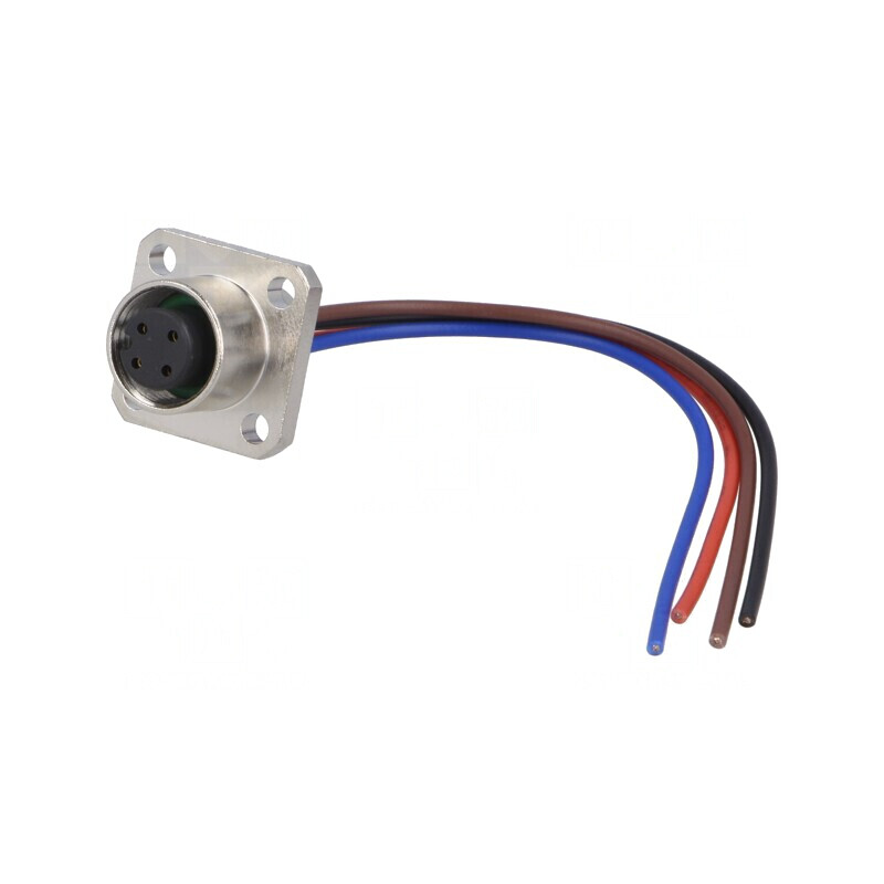 Soclu M12 PIN 4 mamă IP67 250V 4A | Electronic-mag.ro | Componente Electronice