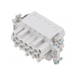Conector HDC Mama 500V 16A 10 PIN 10PE Push-In | Electronic-mag.ro | Componente Electronice