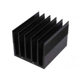 Radiator Extrudat cu Aripioare Negru 100x82x69mm | Electronic-mag.ro | Componente Electronice