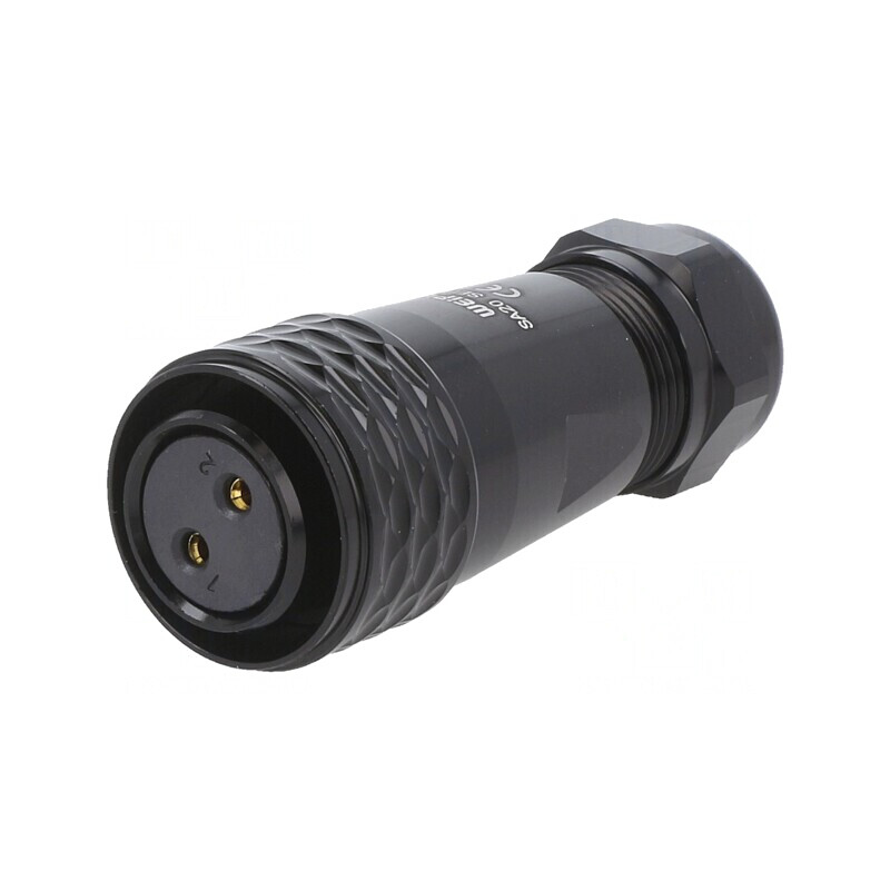 Mufă SA20 mamă 2 PIN IP67 25A 500V lipire pe cablu | Electronic-mag.ro | Componente Electronice