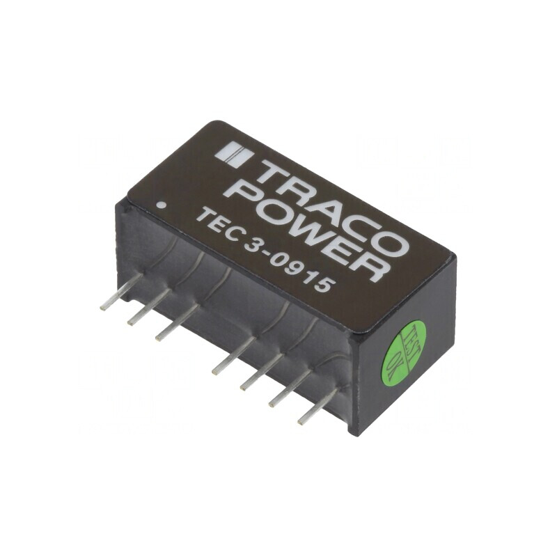 Convertor DC/DC 3W 4.5-13.2V la 24V 125mA TEC 3-0915 | Electronic-mag.ro | Componente Electronice