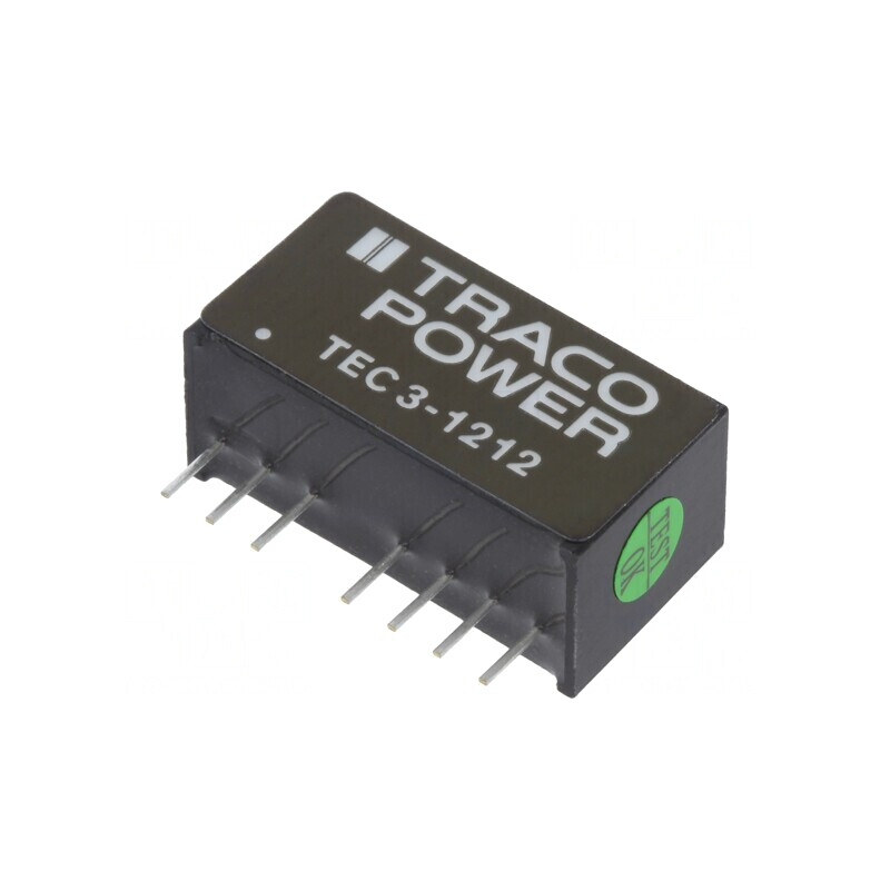 Convertor DC/DC 3W 9-18V la 12V 250mA SIP8 TEC 3-1212 | Electronic-mag.ro | Componente Electronice
