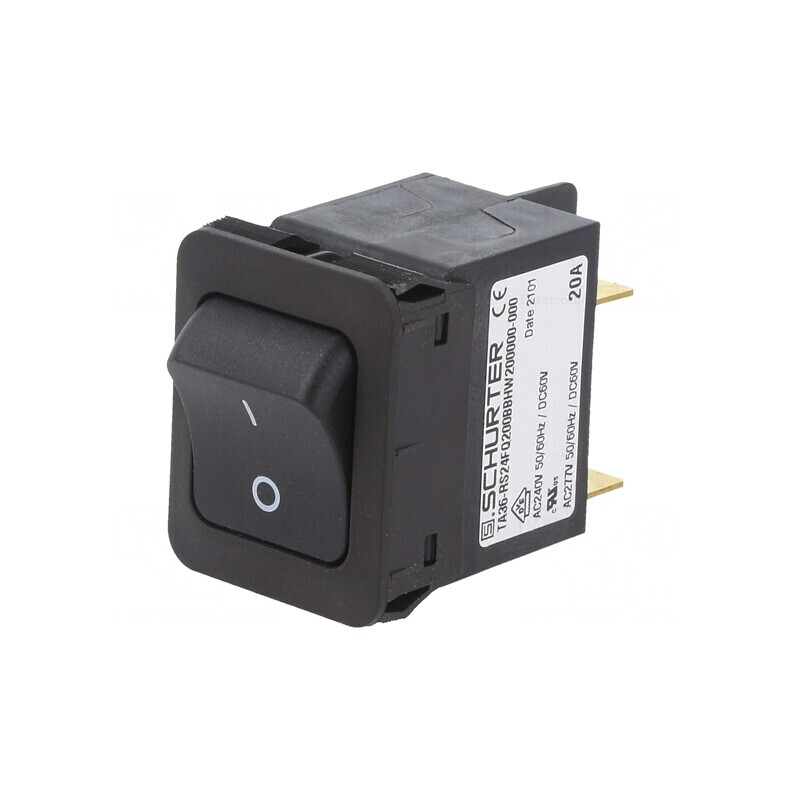 Întrerupător de supracurent 240VAC 60VDC 20A DPST MCB | Electronic-mag.ro | Componente Electronice