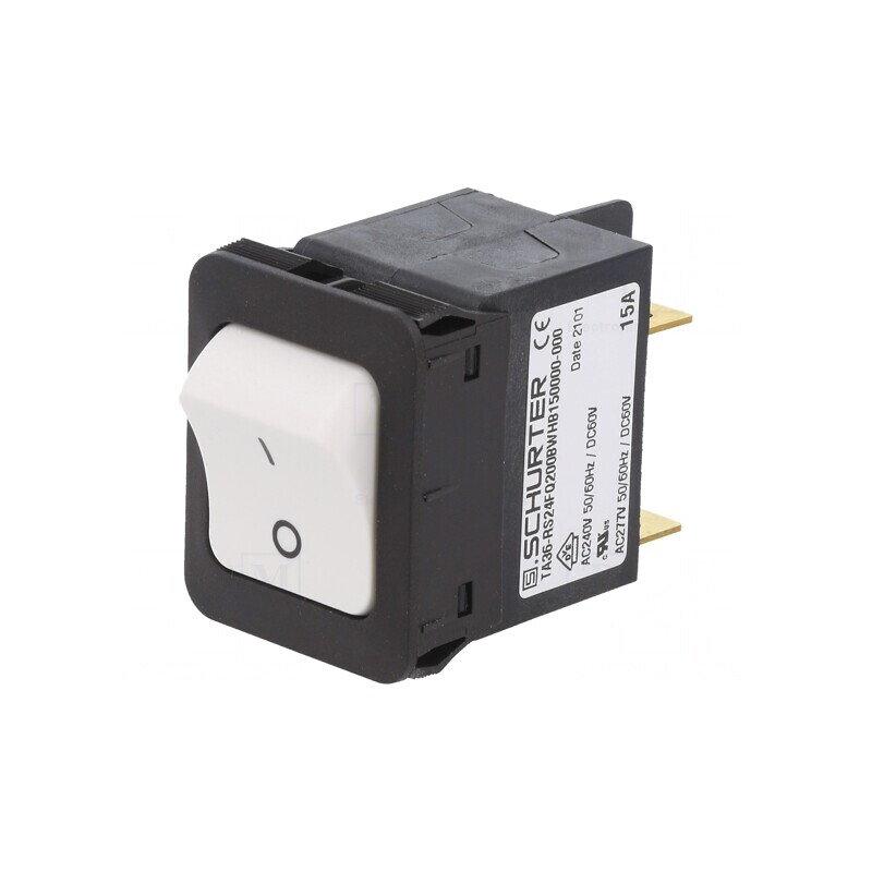 Întrerupător de Supracurent 240VAC 60VDC 15A DPST MCB | Electronic-mag.ro | Componente Electronice