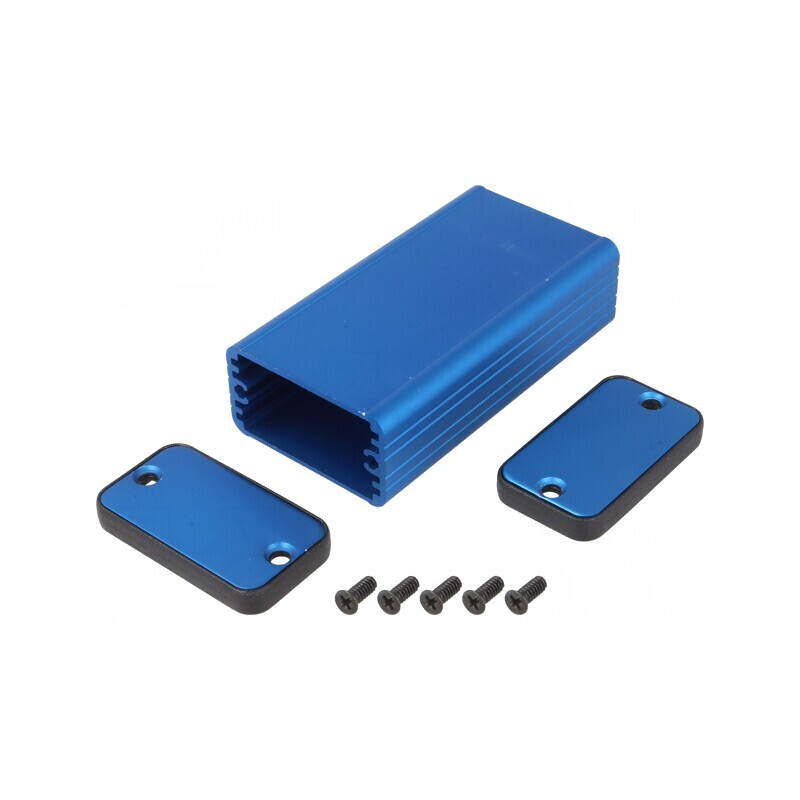 Carcasă Aluminiu Albastru 45x25x80mm | Electronic-mag.ro | Componente Electronice
