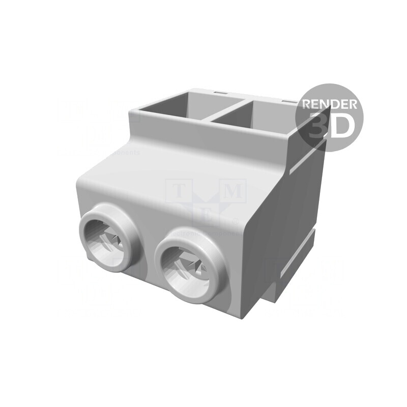Regletă de conexiuni PCB 90° 15mm 2 piste 135A | Electronic-mag.ro | Componente Electronice