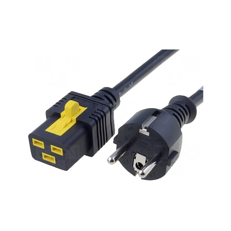 Cablu Alimentare CEE 7/7 la IEC C19 2m 16A cu Blocare | Electronic-mag.ro | Componente Electronice
