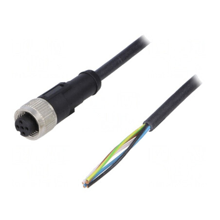 Cablu de conectare M12 5 PIN 2m 60VAC 4A | Electronic-mag.ro | Componente Electronice