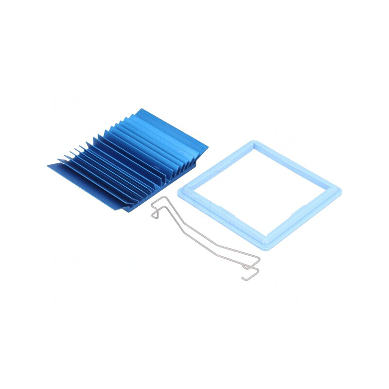 Radiator Extrudat cu Aripioare BGA Albastru 45x45mm | Electronic-mag.ro | Componente Electronice