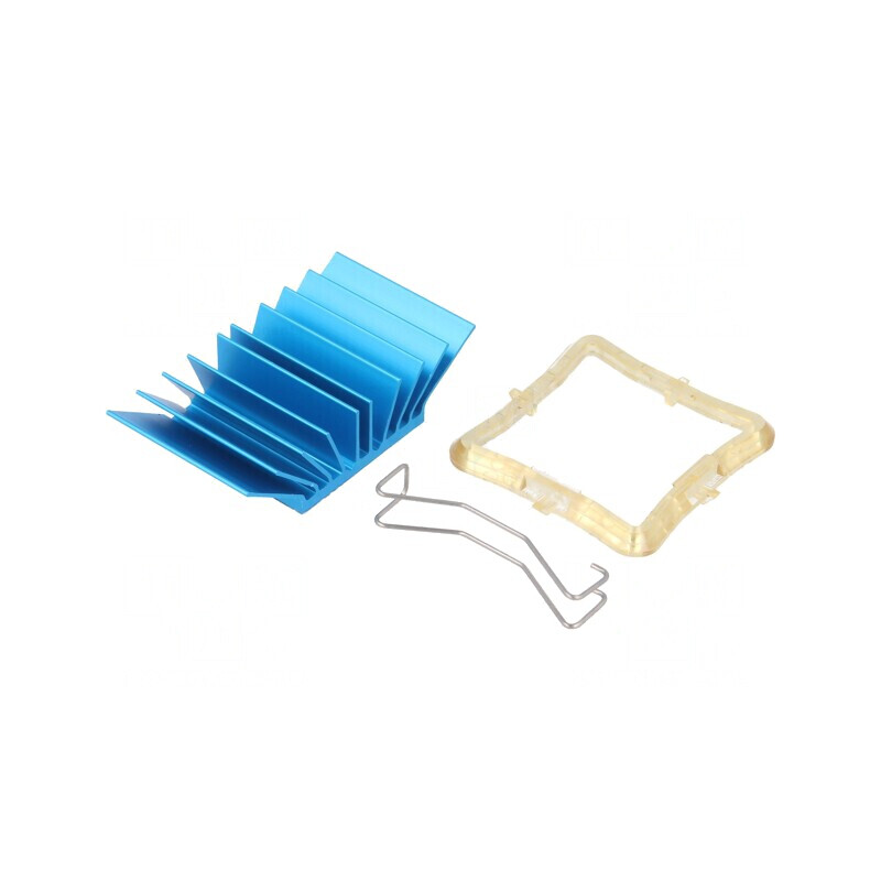 Radiator Extrudat cu Aripioare BGA Albastru 29x29mm | Electronic-mag.ro | Componente Electronice