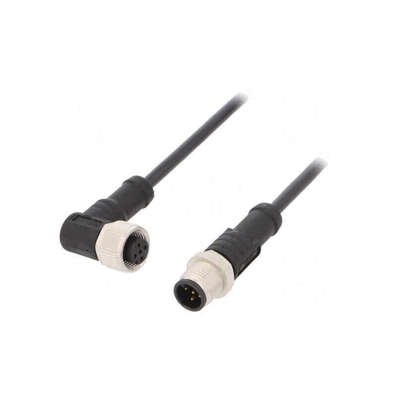 Cablu Senzori Automatizări M12 1m Mufă-Mufă | Electronic-mag.ro | Componente Electronice