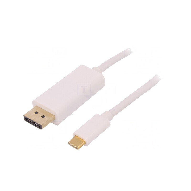 Adaptor DisplayPort 1.2 USB 3.1 1m Alb | Electronic-mag.ro | Componente Electronice