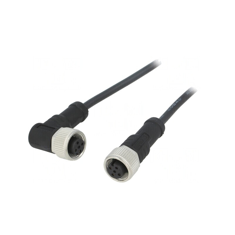 Cablu Senzori Automatizări M12 4 PIN 1m Mufă-Mufă | Electronic-mag.ro | Componente Electronice