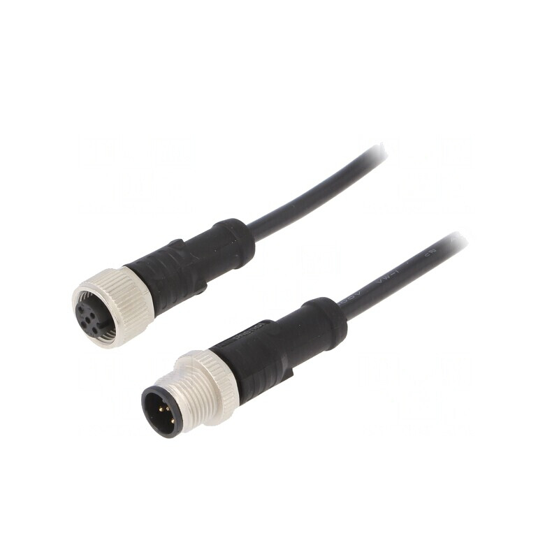 Cablu senzori/automatizări M12-M12 1m | Electronic-mag.ro | Componente Electronice