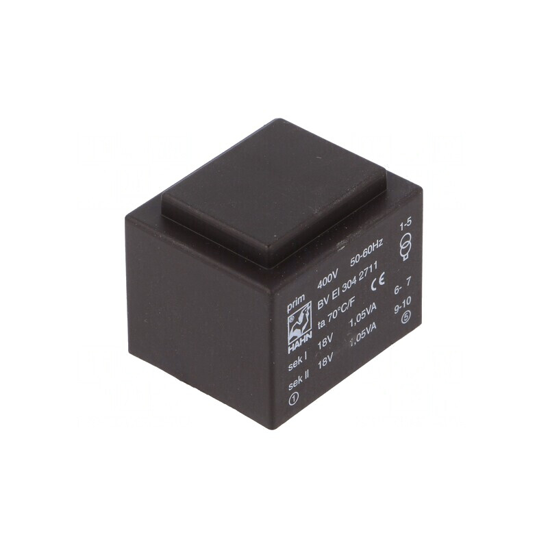 Transformator încapsulat 2,1VA 18V 58mA PCB | Electronic-mag.ro | Componente Electronice