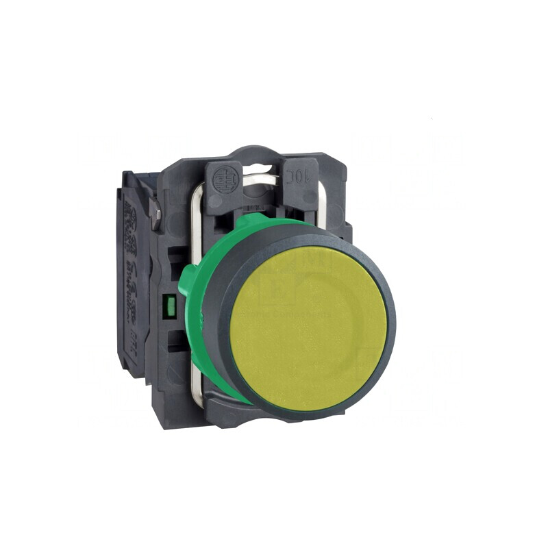 Comutator apăsare 22mm 1NO galben | Electronic-mag.ro | Componente Electronice