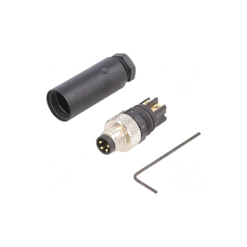 Conector M8 Tată 4 PIN Drept pe Cablu IP67 30V | Electronic-mag.ro | Componente Electronice
