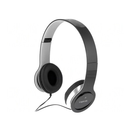 Căști cu microfon negre Jack 3.5mm 1.2m | Electronic-mag.ro | Componente Electronice