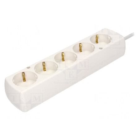 Prelungitor Schuko 5 Prize Alb 3m 16A | Electronic-mag.ro | Componente Electronice