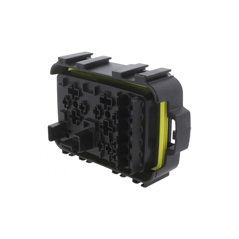 Carcasa cu împingere piste 10, poliamidă neagră 66 | Electronic-mag.ro | Componente Electronice