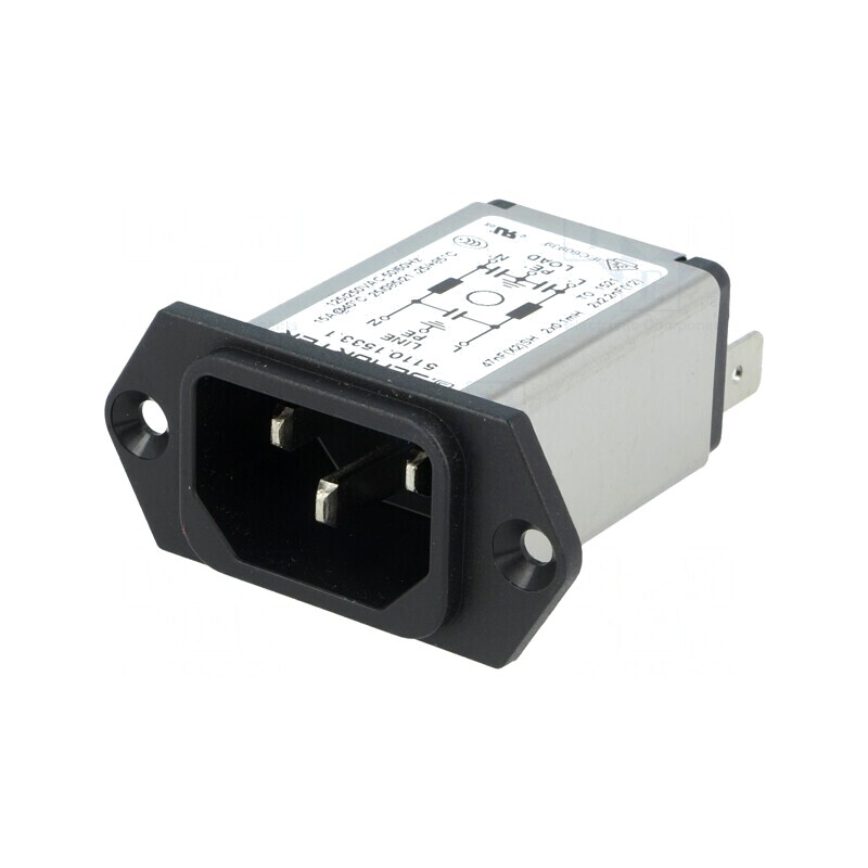 Conector alimentare AC soclu tată 15A 250V | Electronic-mag.ro | Componente Electronice