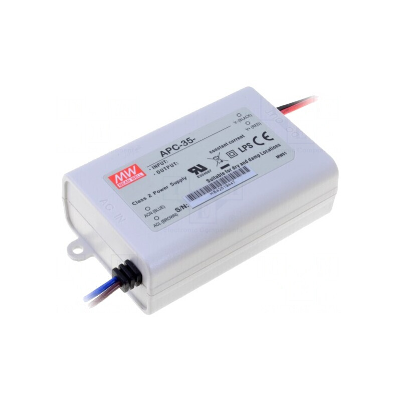 Alimentator LED 35W 350mA 90-264VAC | Electronic-mag.ro | Componente Electronice