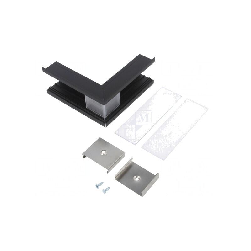 Conector Aluminiu Anodat Negru 270° | Electronic-mag.ro | Componente Electronice