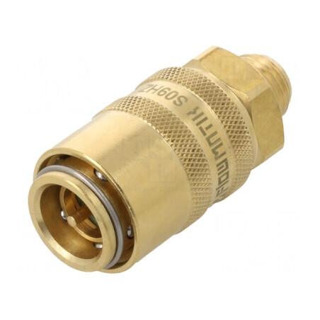 Conector Rapid cu Supapă Alamă 15bar FPM | Electronic-mag.ro | Componente Electronice