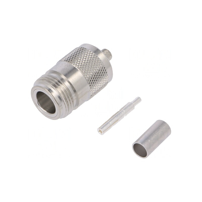 Mufă N mamă drept crimpat pe cablu RG58C/U | Electronic-mag.ro | Componente Electronice