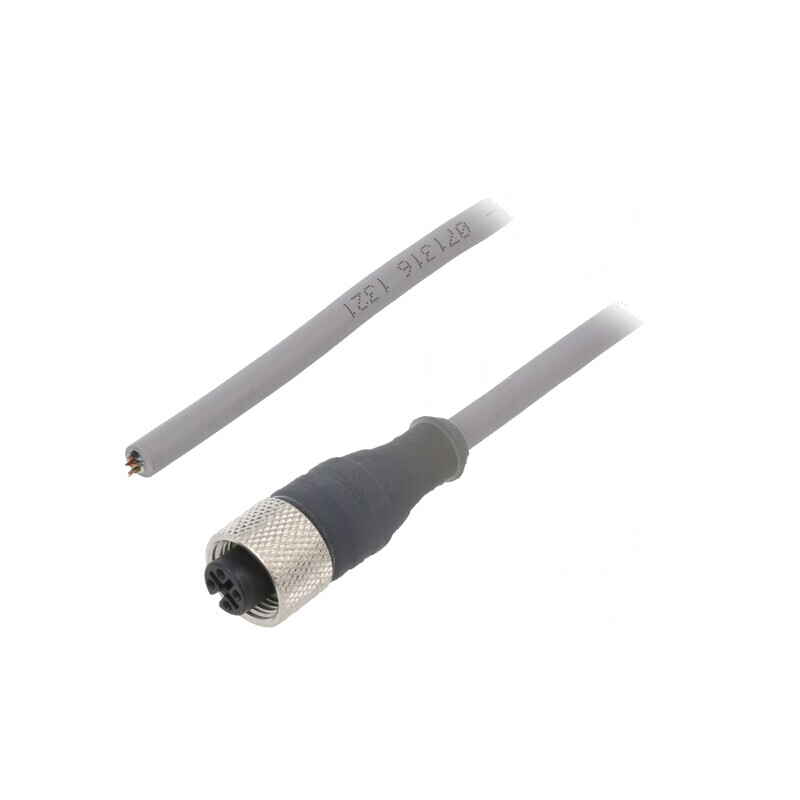 Cablu de Conectare M12 4P 0.6m 250VAC 2.5A | Electronic-mag.ro | Componente Electronice