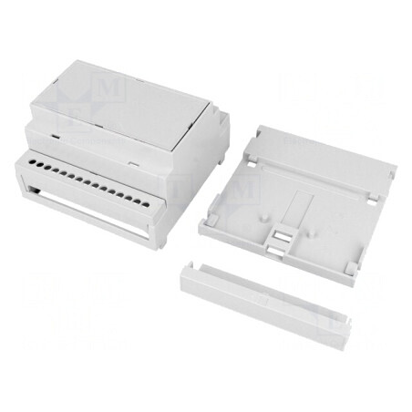 Carcasă pentru șină DIN, gri, 90x89x53mm | Electronic-mag.ro | Componente Electronice