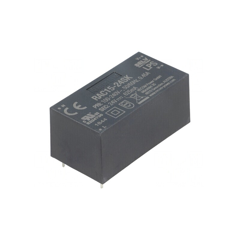 Convertor AC/DC 15W 24VDC RAC15-24SK | Electronic-mag.ro | Componente Electronice