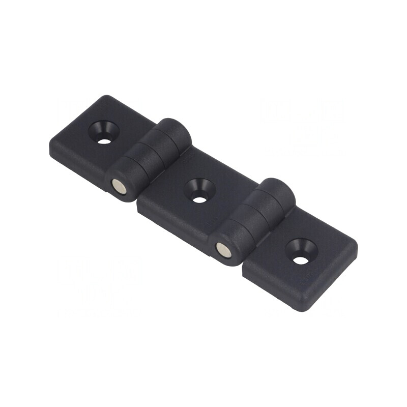 Balama tehnopolimer neagră 124mm x 36mm pentru profile | Electronic-mag.ro | Componente Electronice