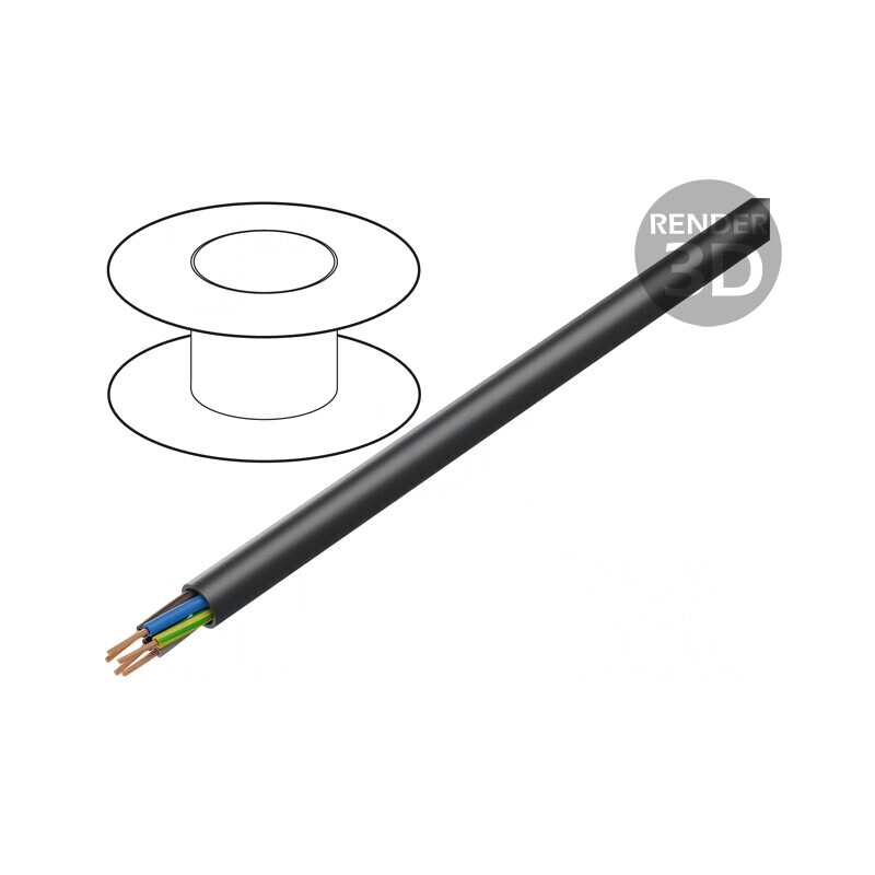 Cablu Electric Negru H07RN-F 5G6mm2 450/750V | Electronic-mag.ro | Componente Electronice