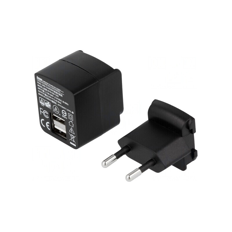 Alimentator USB 5V 2.4A 12W EU | Electronic-mag.ro | Componente Electronice