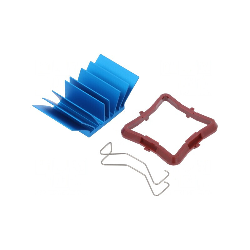 Radiator extrudat cu aripioare BGA albastru 23x23mm | Electronic-mag.ro | Componente Electronice