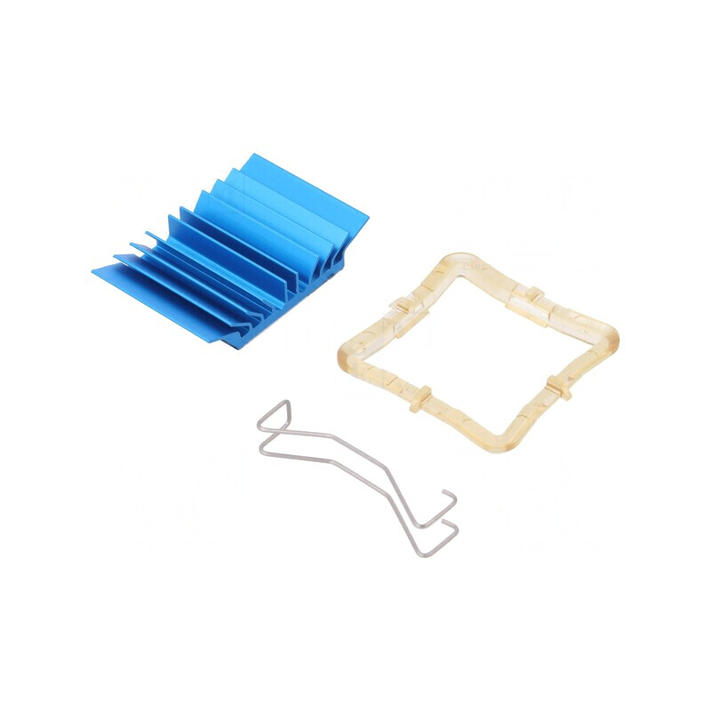 Radiator Extrudat cu Aripioare BGA Albastru 29x29mm | Electronic-mag.ro | Componente Electronice