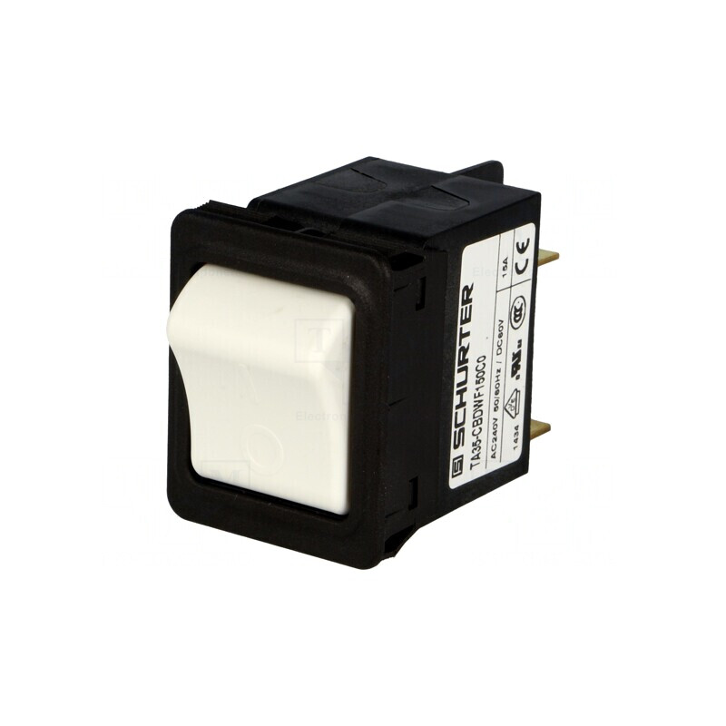 Întrerupător de Supracurent 15A DPST MCB 240VAC 60VDC | Electronic-mag.ro | Componente Electronice