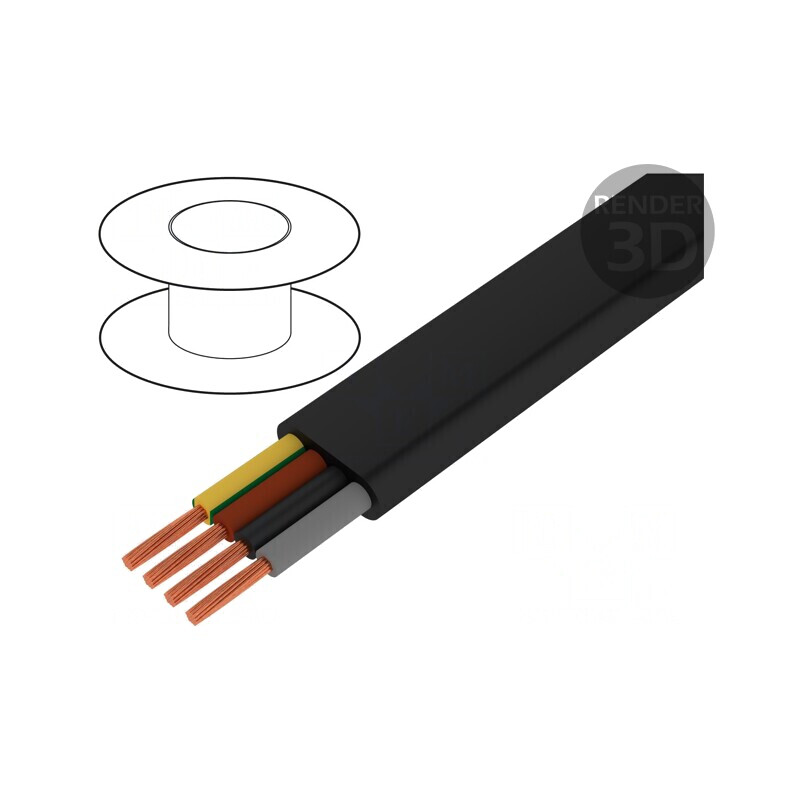 Cablu de Putere 4G10mm2 Negru 450/750V | Electronic-mag.ro | Componente Electronice