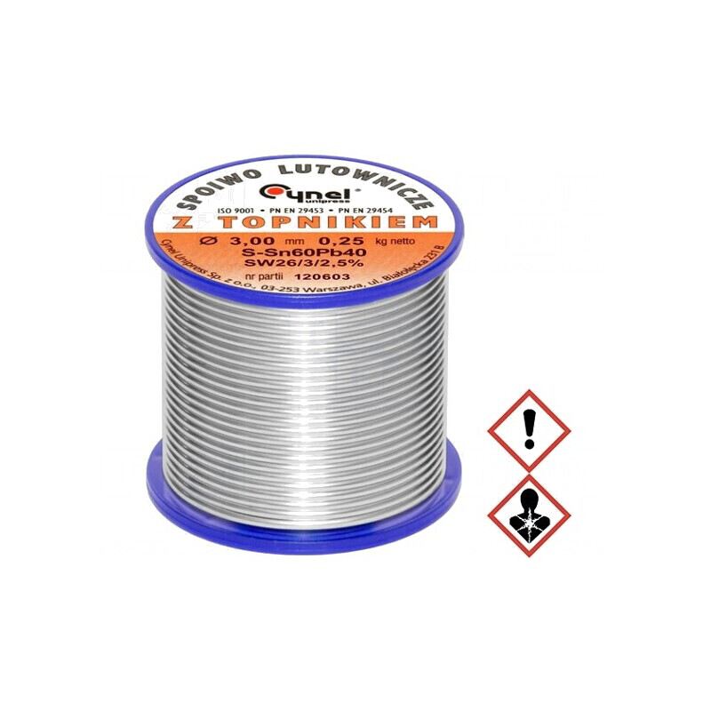 Sârmă de Lipit cu Plumb 3mm 0,25kg 190°C | Electronic-mag.ro | Componente Electronice