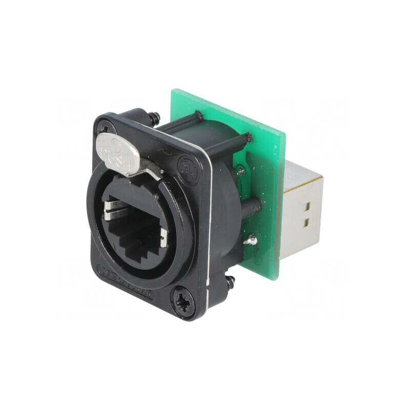 Adaptor Soclu etherCON 8P Cat5e Ecranat Aurit | Electronic-mag.ro | Componente Electronice