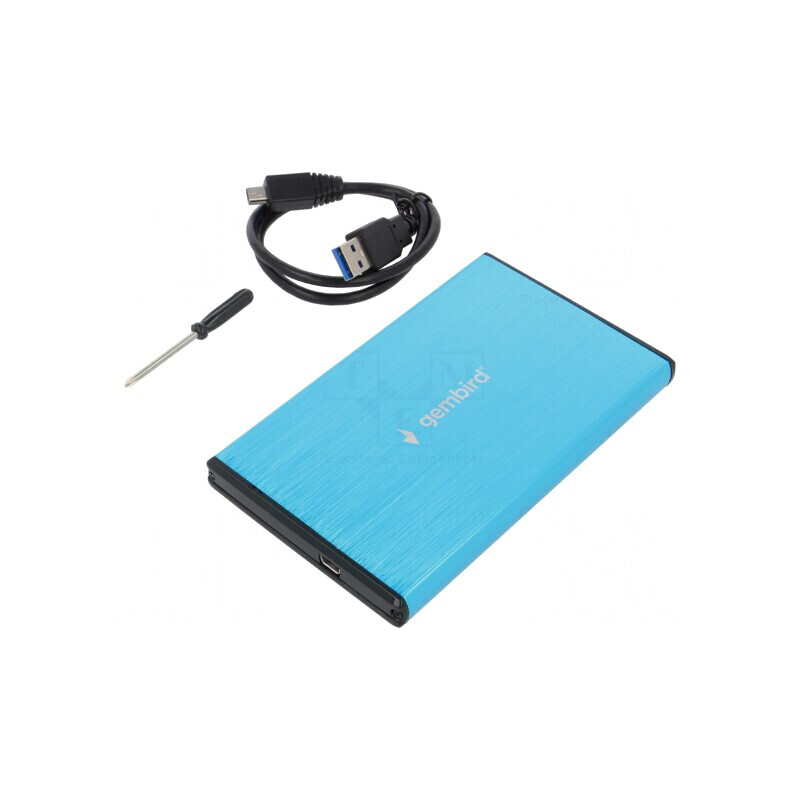 Carcasă Hard Disk 2.5'' USB 3.0 Albastră Aluminiu | Electronic-mag.ro | Componente Electronice