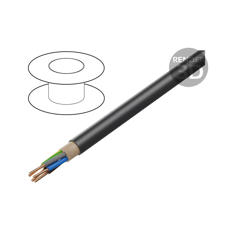 Cablu Electric NYY 5x10mm2 Cu PVC Negru | Electronic-mag.ro | Componente Electronice